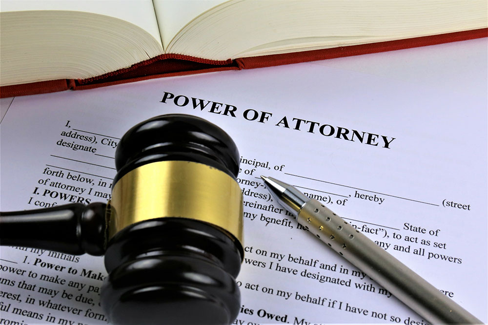 an image of a sample power of attorney document