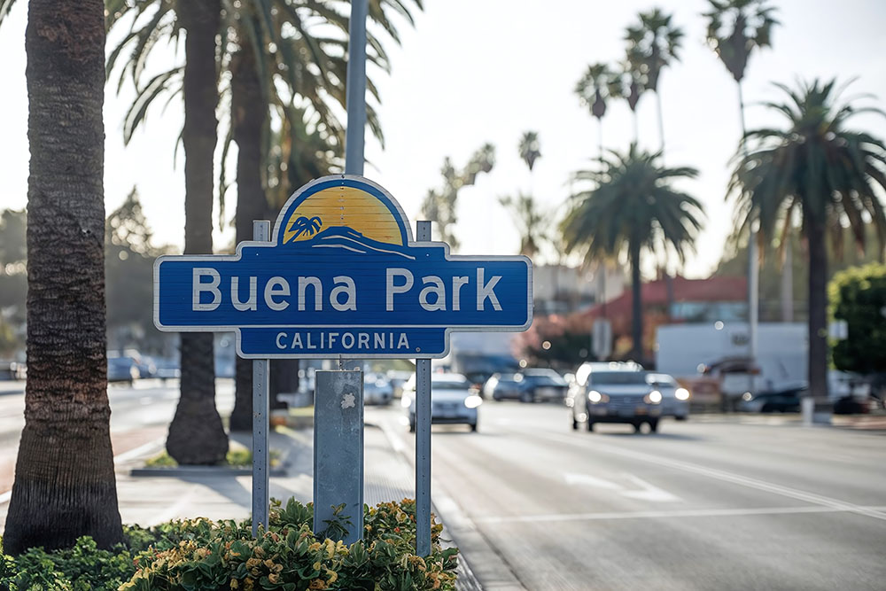 buena park california city limit sign