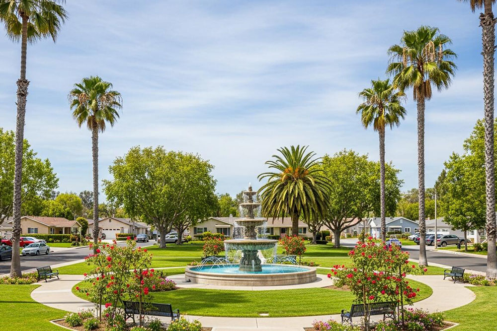 fountain in fountain valley